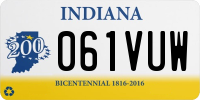 IN license plate 061VUW