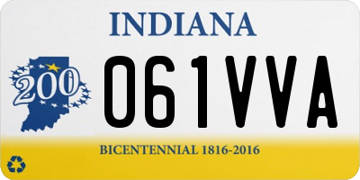 IN license plate 061VVA