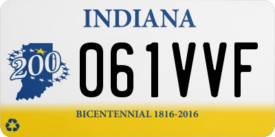 IN license plate 061VVF