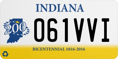 IN license plate 061VVI