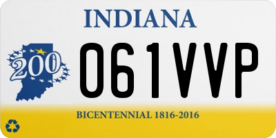 IN license plate 061VVP