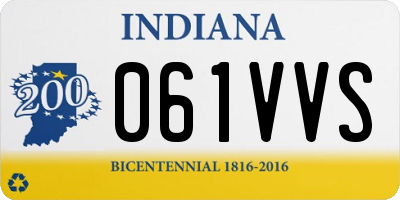 IN license plate 061VVS