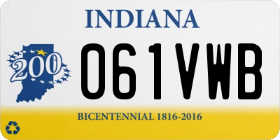 IN license plate 061VWB