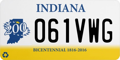 IN license plate 061VWG