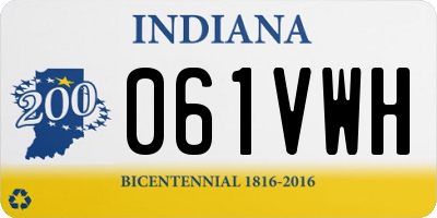 IN license plate 061VWH