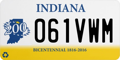 IN license plate 061VWM