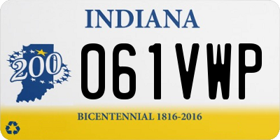 IN license plate 061VWP