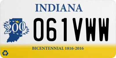 IN license plate 061VWW