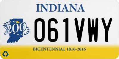 IN license plate 061VWY