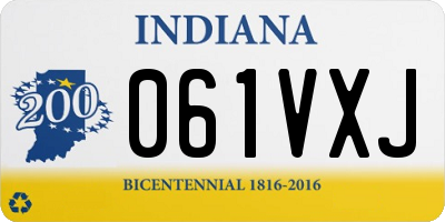 IN license plate 061VXJ