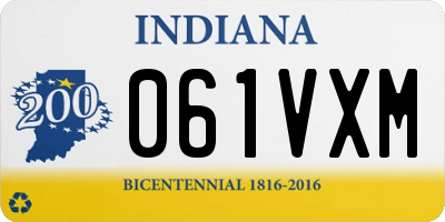 IN license plate 061VXM