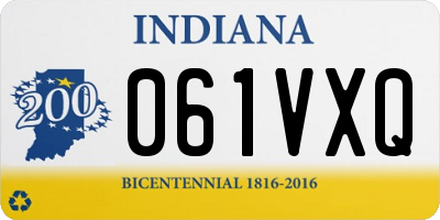 IN license plate 061VXQ