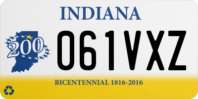 IN license plate 061VXZ
