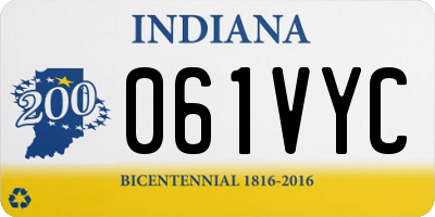 IN license plate 061VYC