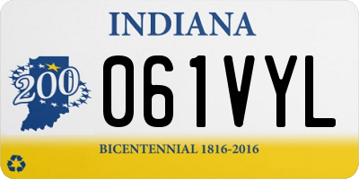 IN license plate 061VYL