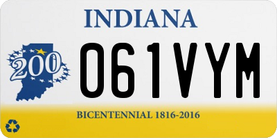 IN license plate 061VYM