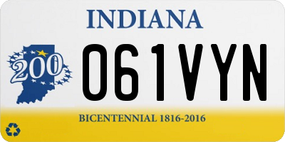 IN license plate 061VYN