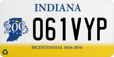 IN license plate 061VYP