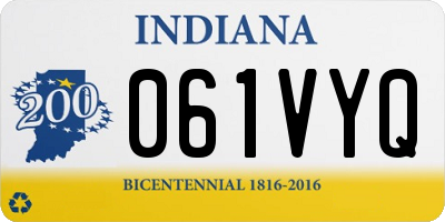 IN license plate 061VYQ