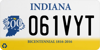 IN license plate 061VYT