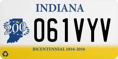 IN license plate 061VYV