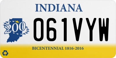 IN license plate 061VYW
