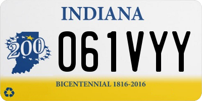 IN license plate 061VYY