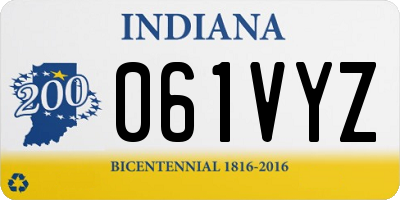 IN license plate 061VYZ