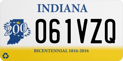 IN license plate 061VZQ