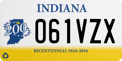 IN license plate 061VZX