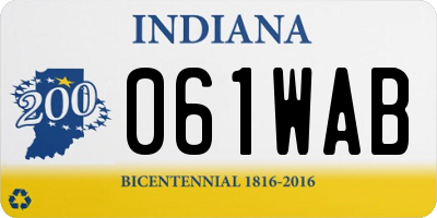 IN license plate 061WAB