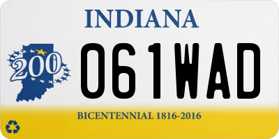 IN license plate 061WAD