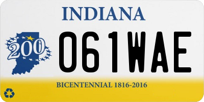IN license plate 061WAE