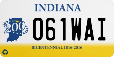 IN license plate 061WAI