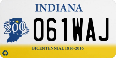 IN license plate 061WAJ