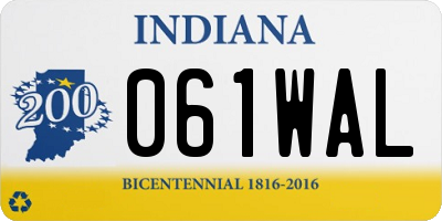 IN license plate 061WAL
