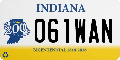 IN license plate 061WAN