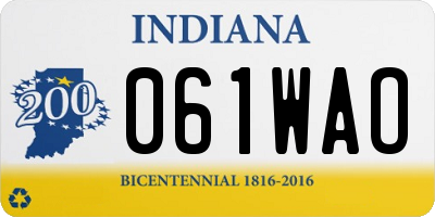 IN license plate 061WAO