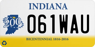 IN license plate 061WAU