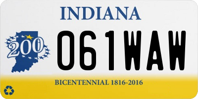 IN license plate 061WAW