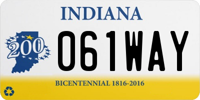 IN license plate 061WAY