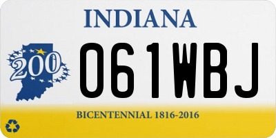 IN license plate 061WBJ