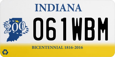 IN license plate 061WBM
