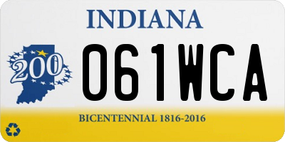 IN license plate 061WCA