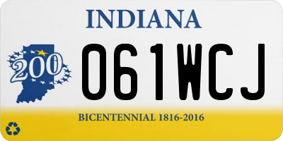 IN license plate 061WCJ