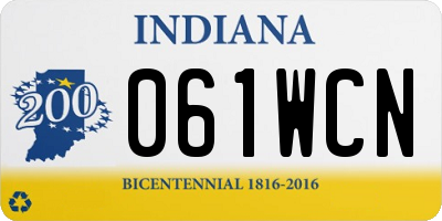 IN license plate 061WCN