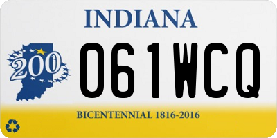 IN license plate 061WCQ