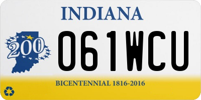 IN license plate 061WCU