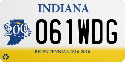 IN license plate 061WDG