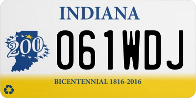 IN license plate 061WDJ